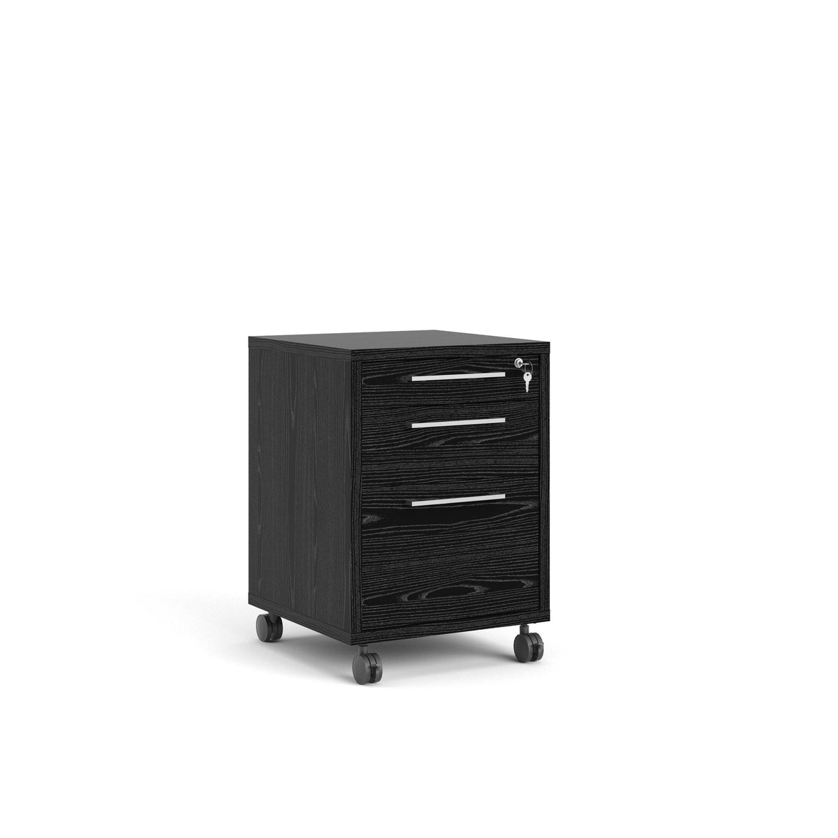 White 3 Drawer Mobile File Cabinet W88369