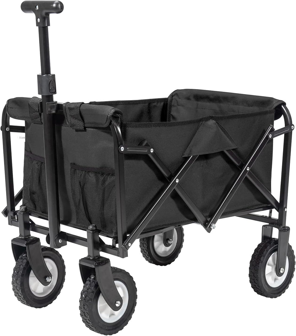 Collapsible Folding Wagon Utility Pull Cart Blue E193908
