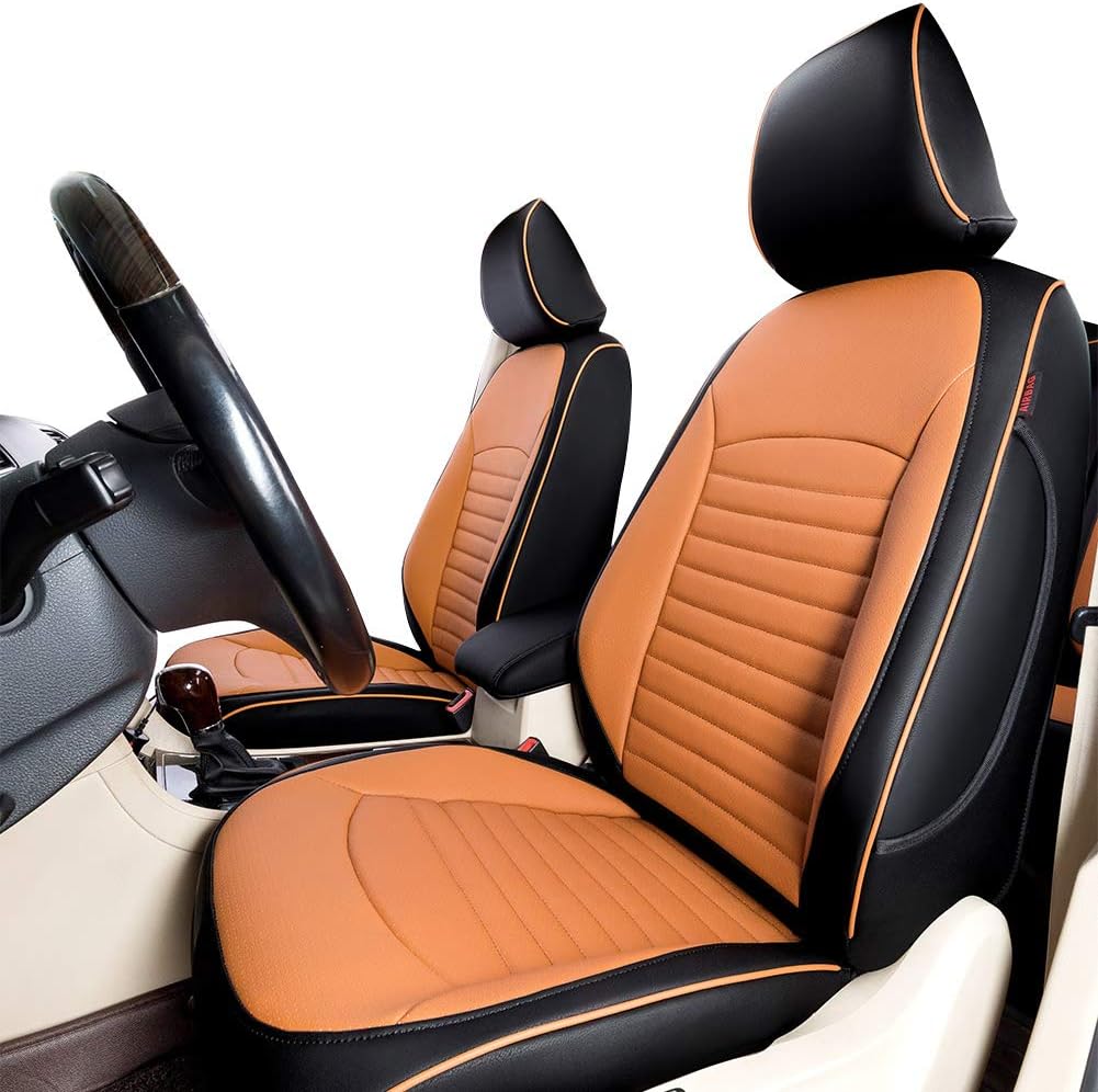 Beige Leatherette Car Seat Covers for Nissan Rogue 2014-2020 D8744