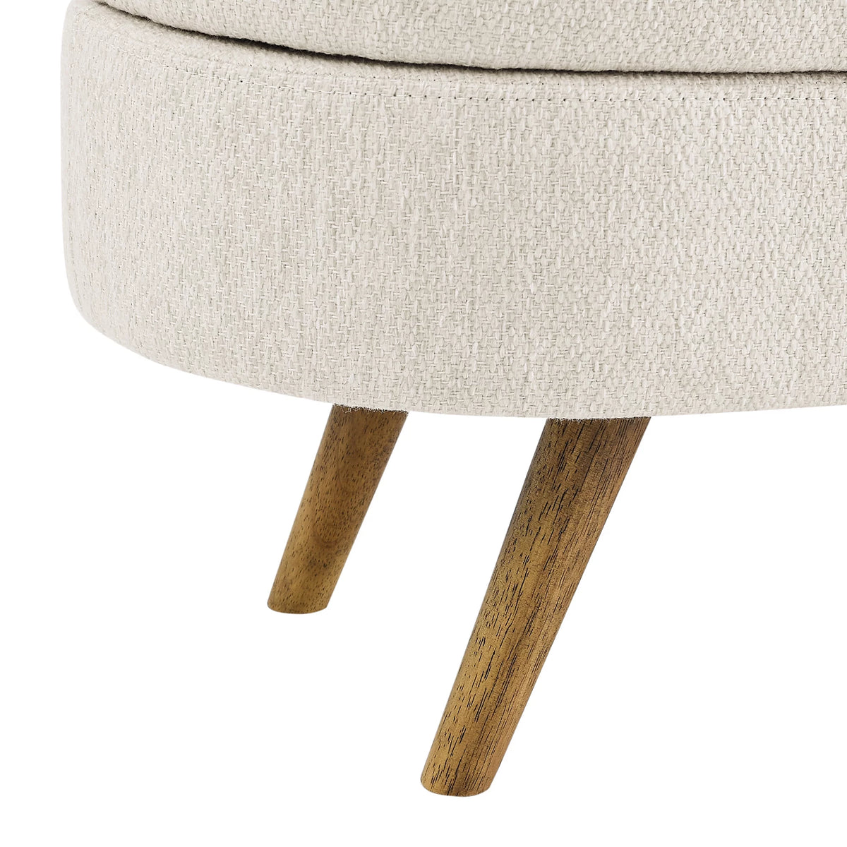 Oval Storage Bench with Rubber Wood Legs T776