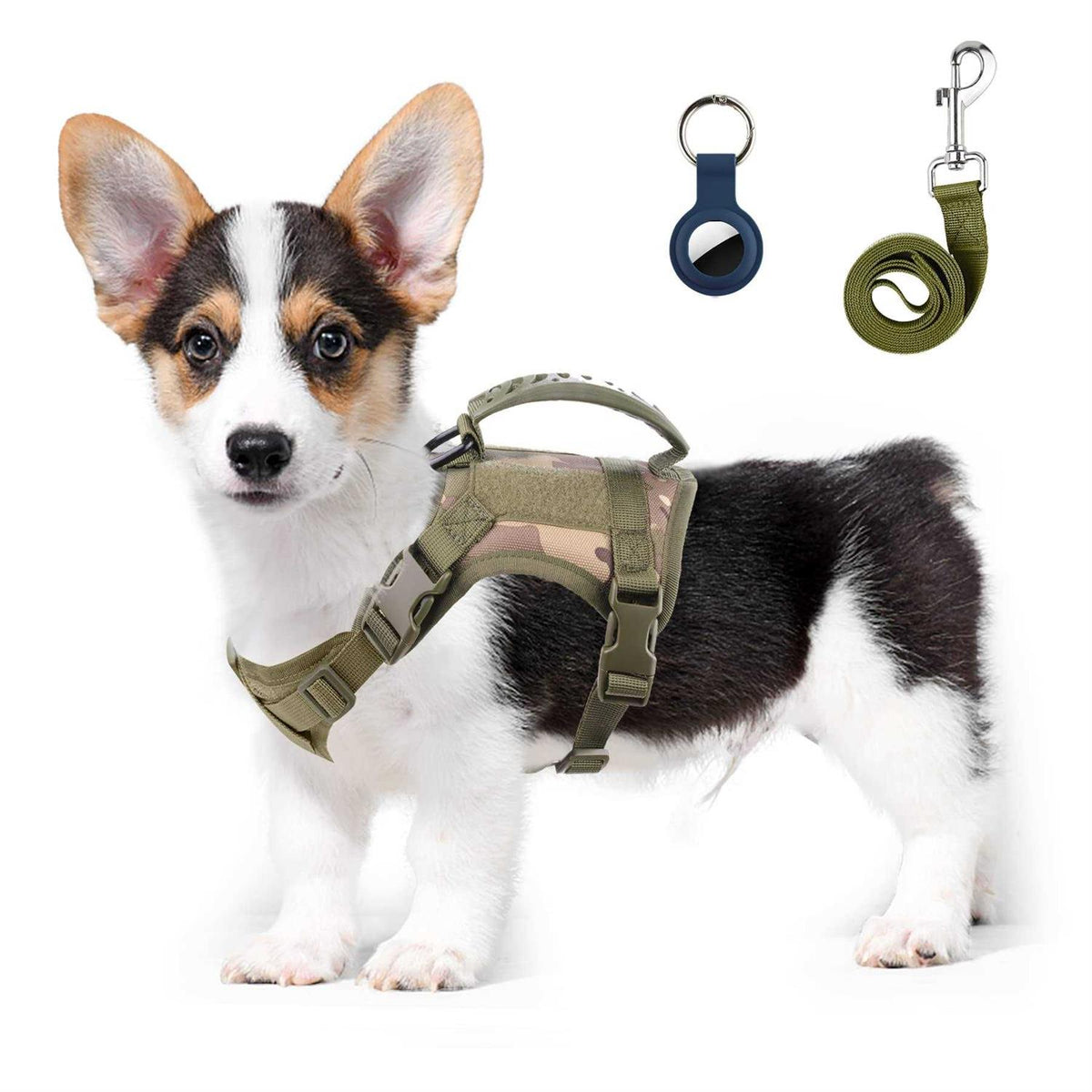 Tactical Dog Harness with Handle and Leash Set Q6048