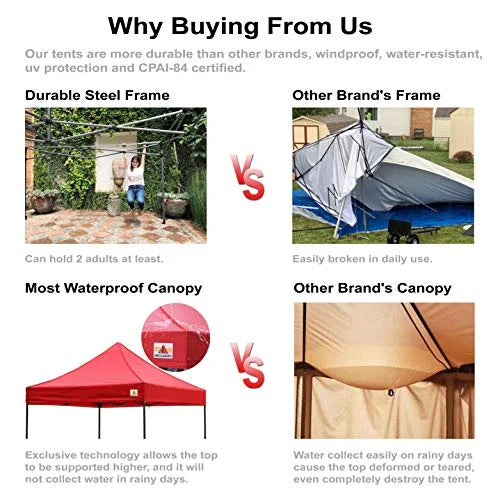 Patio Pop Up Canopy Tent 10x20 E997813