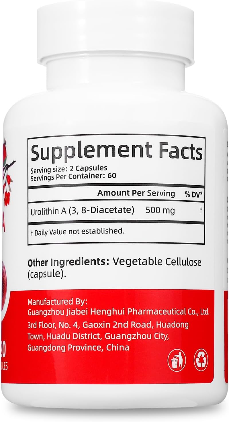Urolithin A 500mg 120 Vegan Capsules Q69911