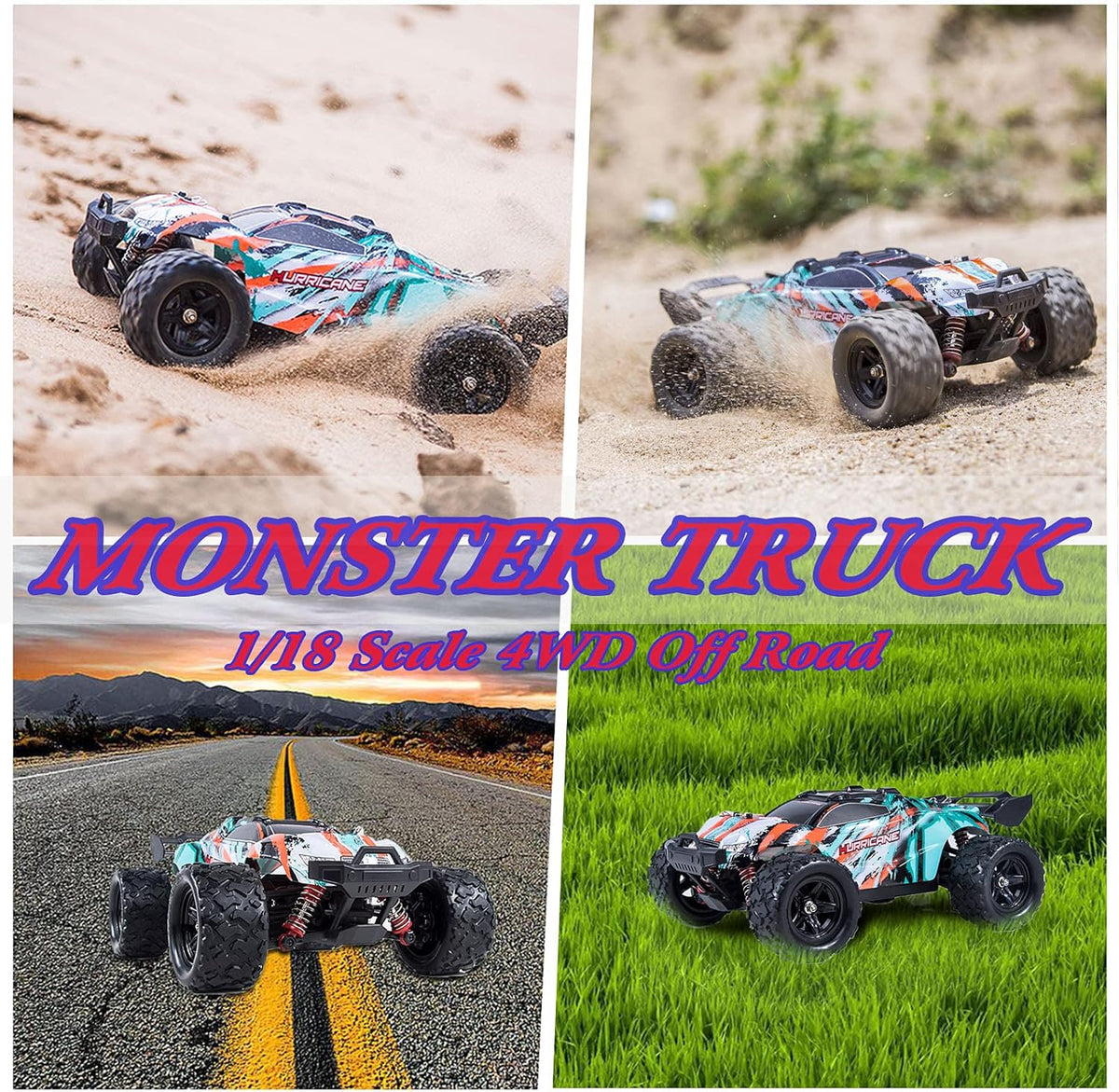 1:18 Scale 4WD High Speed Off Road Remote Control Truck D1192