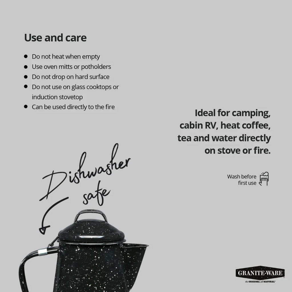 3 Qt Enameled Steel Coffee Boiler U805133