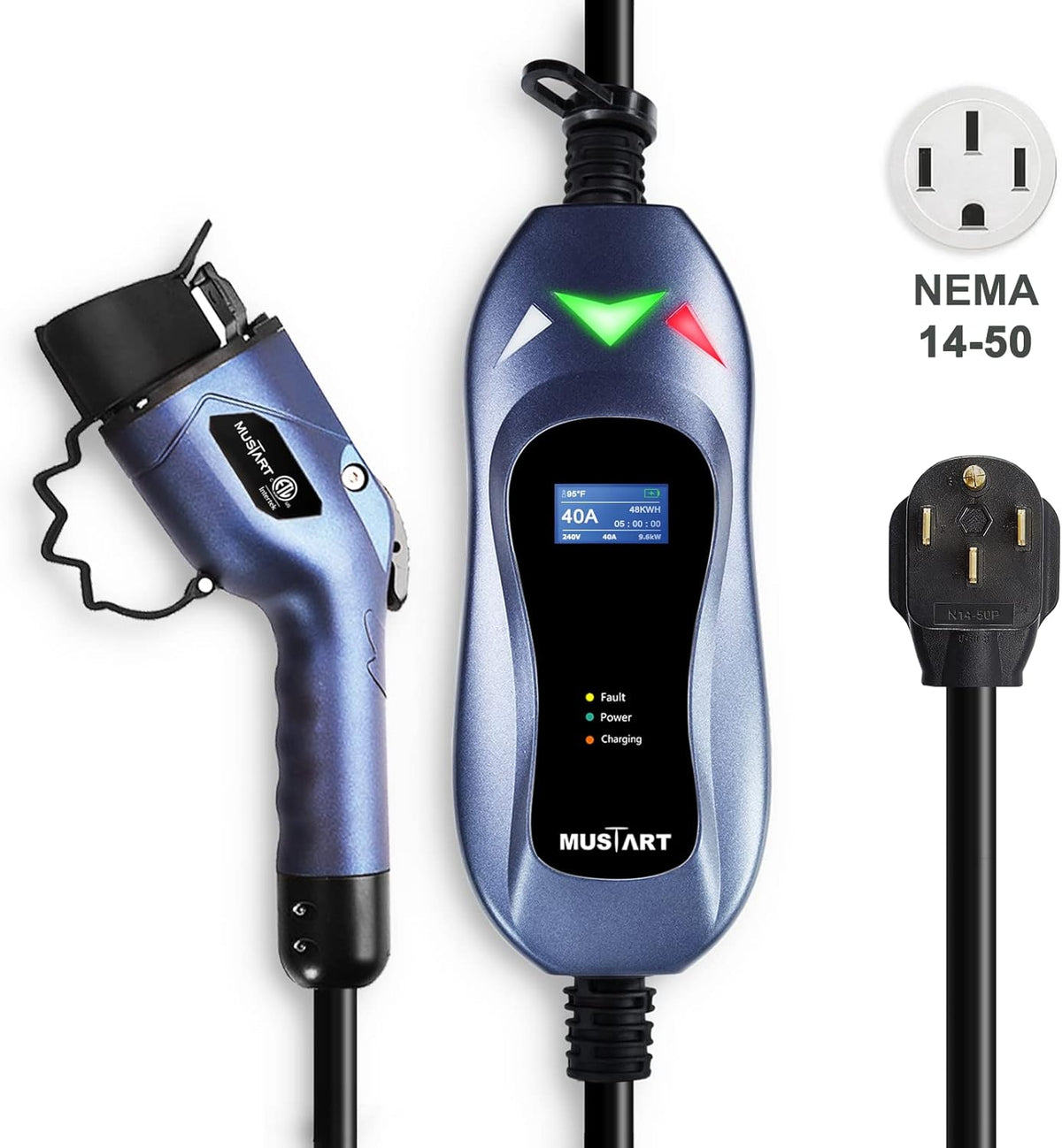 Level 2 Portable EV Charger 240 Volt 40 Amp 25ft Cable U66421