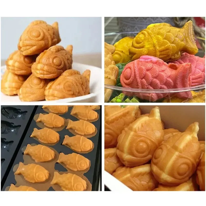 14pcs Mini Fish Shape Electric Waffle Maker I395