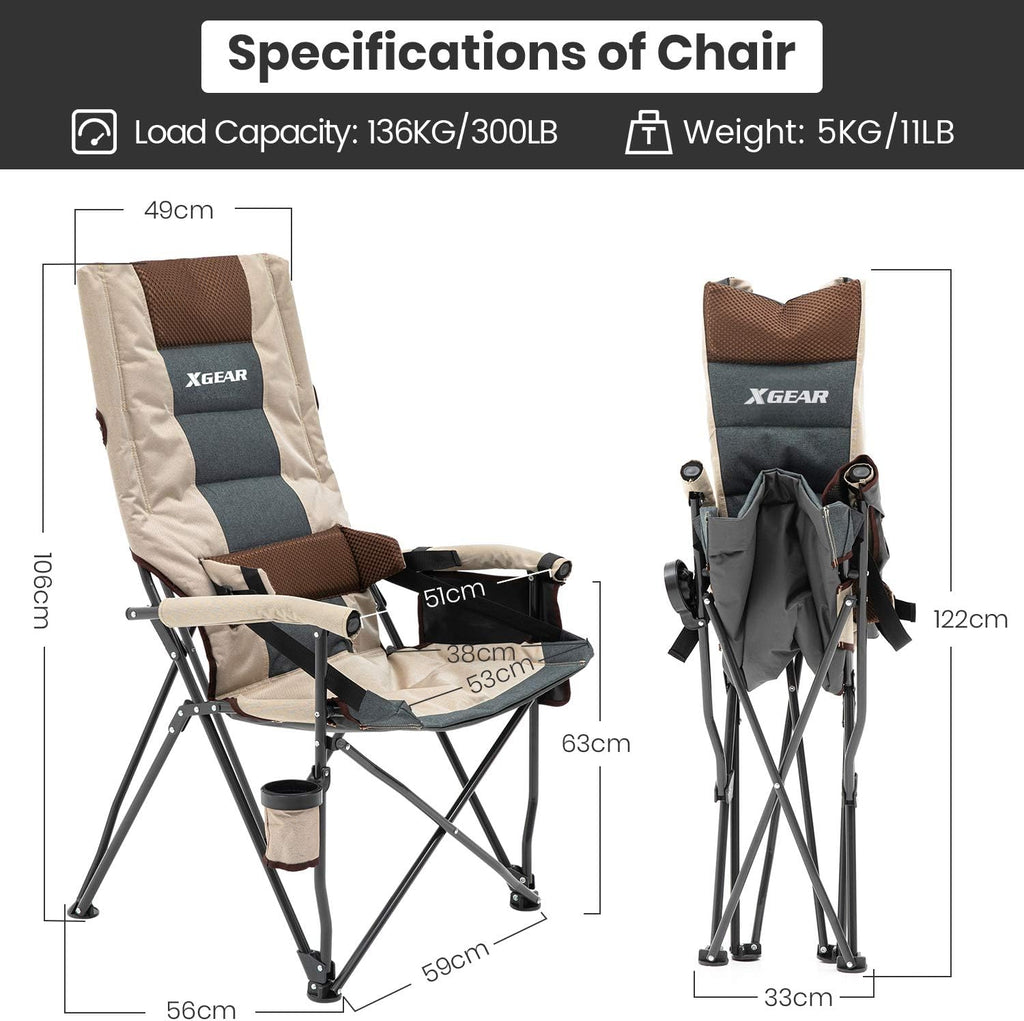 Folding Camp Chair with Lumbar Support Z8151