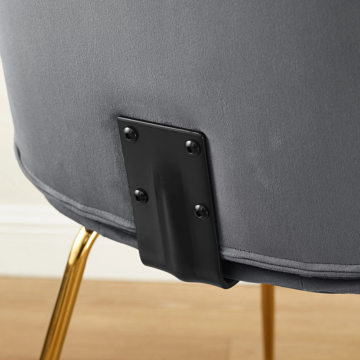 Gray Velvet Tufted Upholstered Dining Chairs Y42399