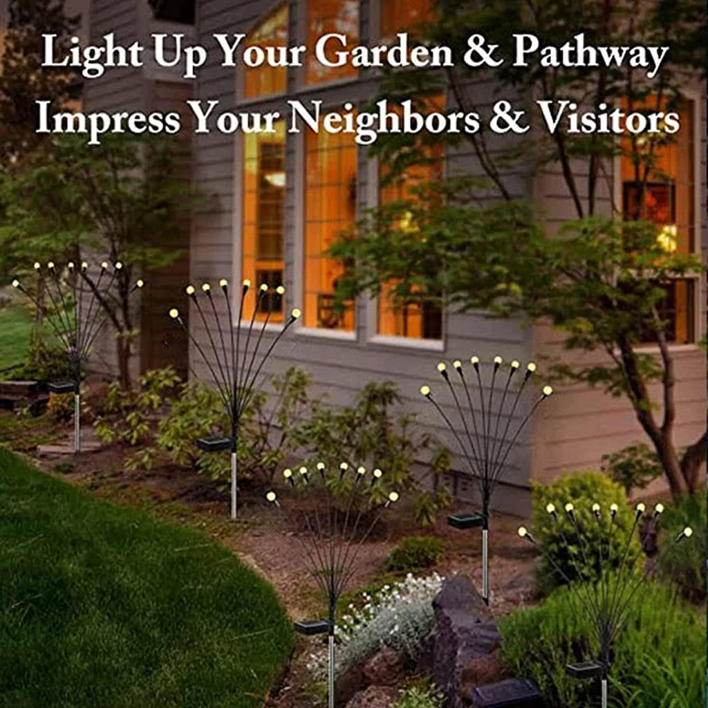 4 Pack 8 LED Solar Powered Waterproof Decorative Garden Lights O584918