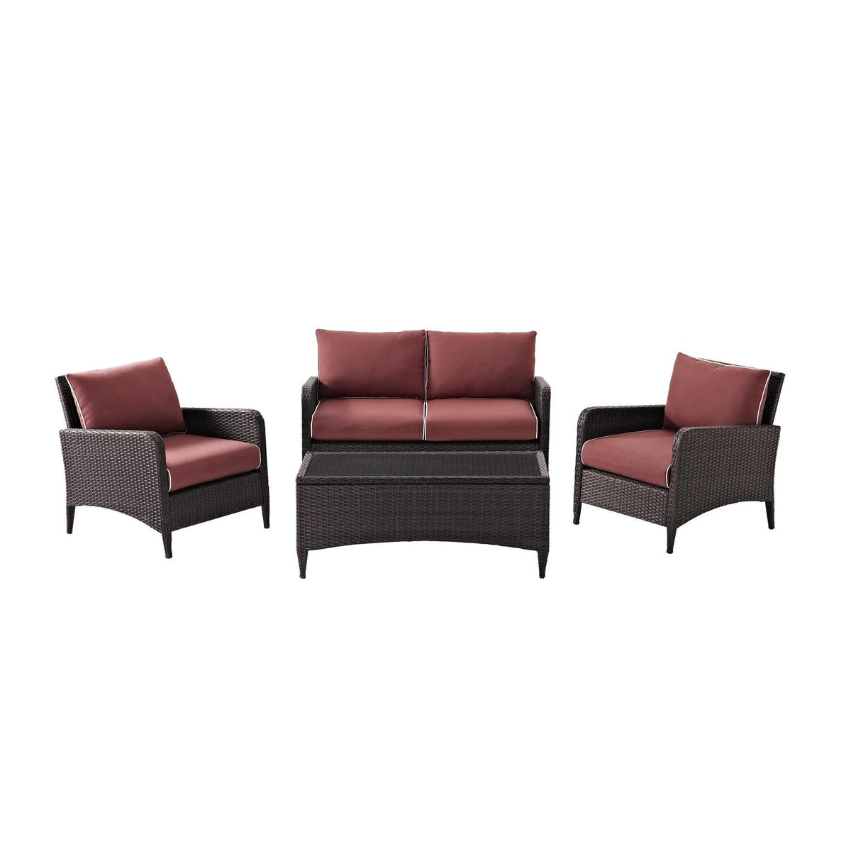 4Pc Outdoor Wicker Conversation Set P99084