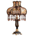 Brown Handmade Fabric Shade Table Lamp I5577