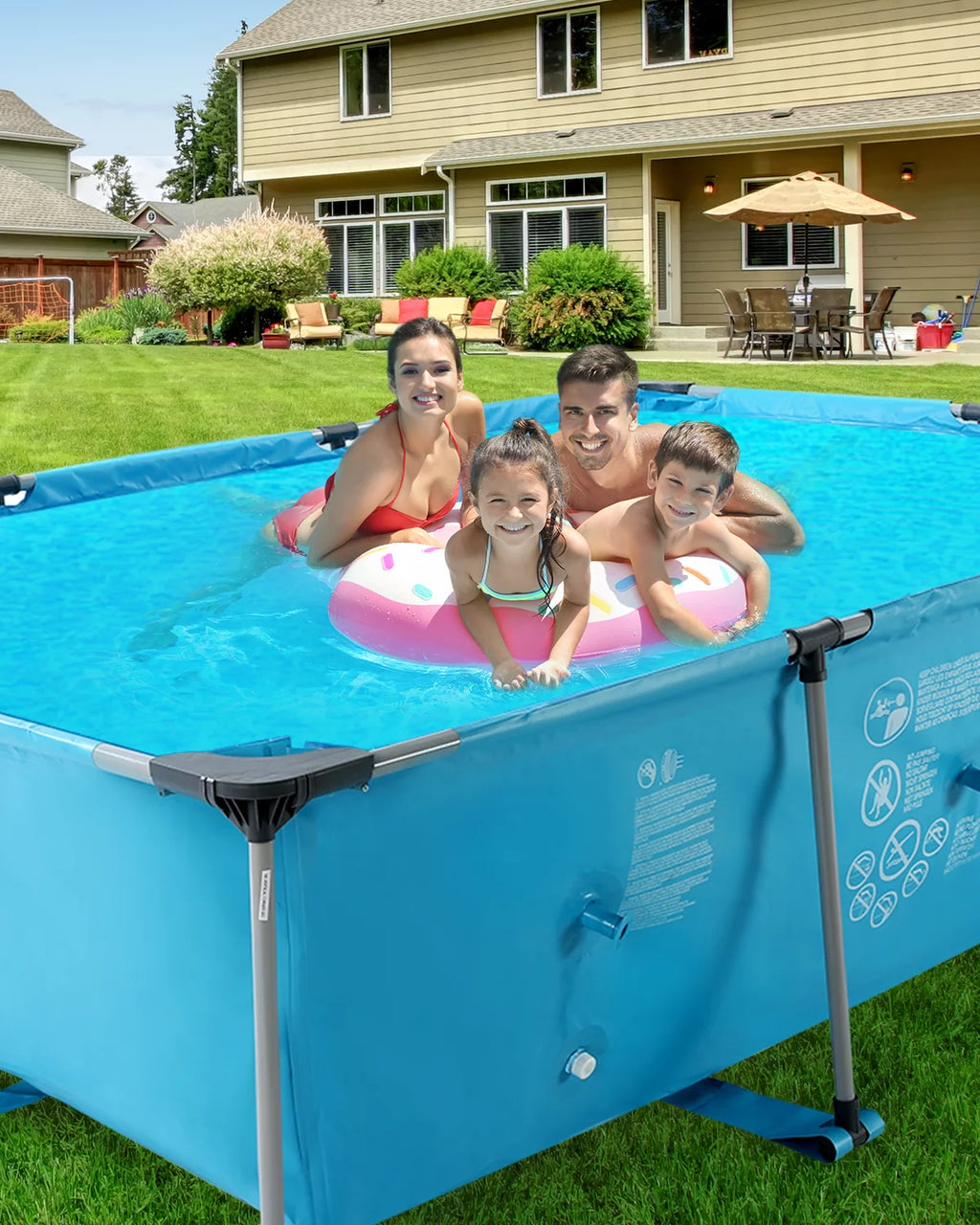10 ft Above Ground Rectangular Frame Swimming Pool J835