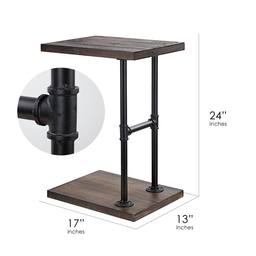 Brown Wood End Side Table V520588