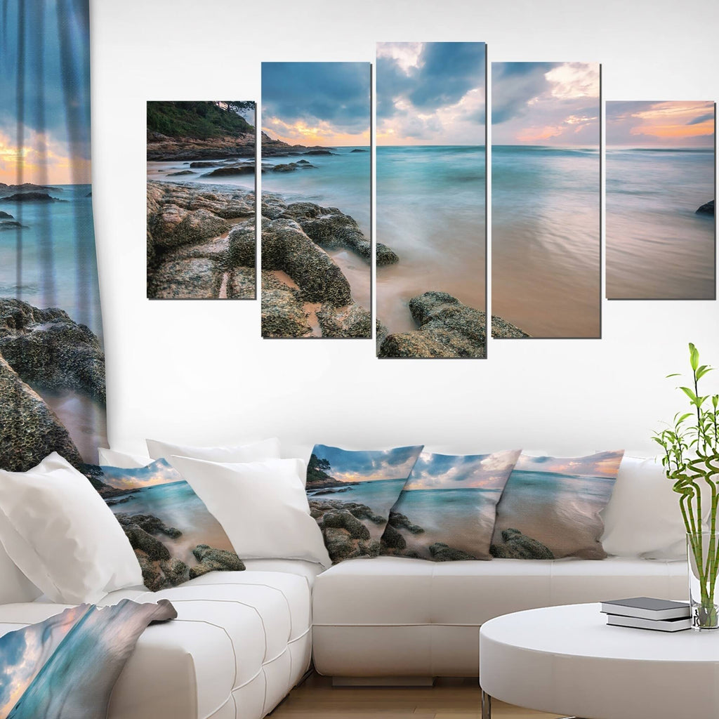 Extra Large Seascape Art Canvas (5 Piece), 60x22 x 28x22 P528