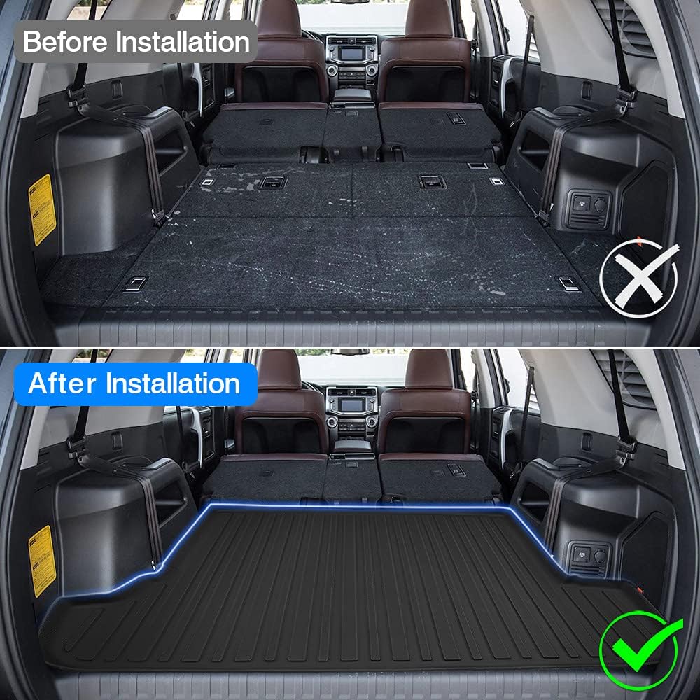 Black All Weather Car Cargo Mat for Toyota 4Runner with 3rd Row Seats D4563