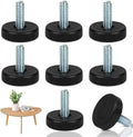 8 PCS Adjustable Furniture Feet Threaded 1/4" Thread E5312