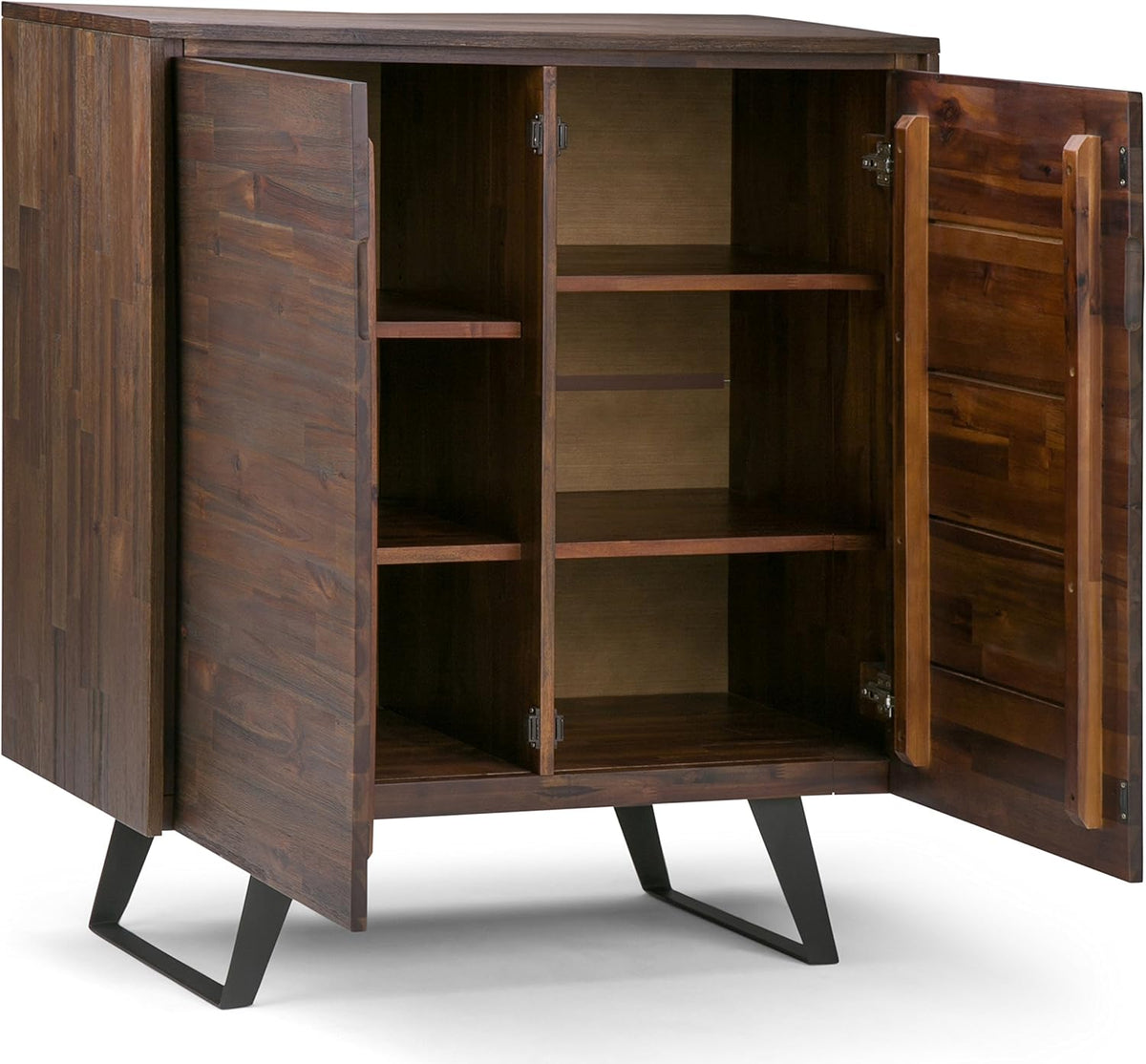 Solid Wood Storage Cabinet with 2 Doors and 4 Adjustable Shelves T505641
