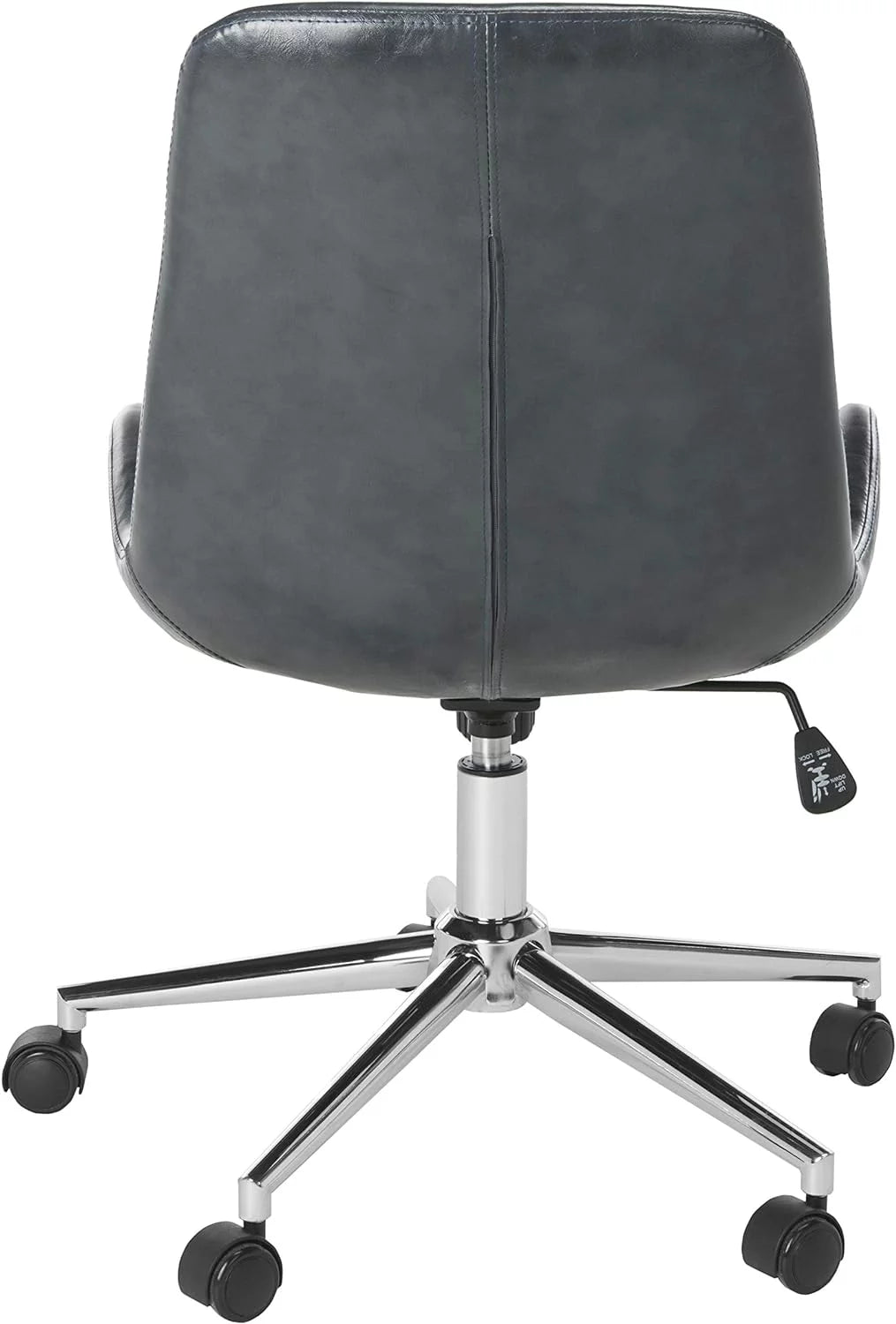 Dark Grey Faux Leather Swivel Adjustable Office Desk Chair Q109
