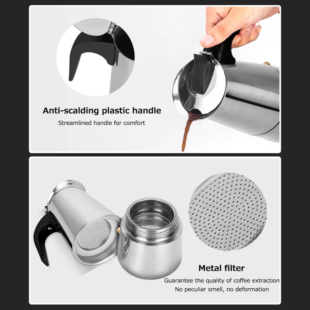 Stainless Steel Portable Electric Coffee Maker A516337