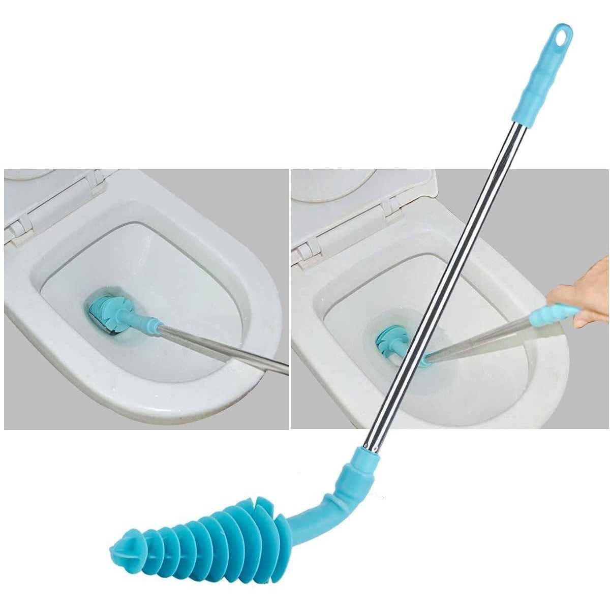 Toilet Plunger with Rubber Head Stainless Steel Handle A570346