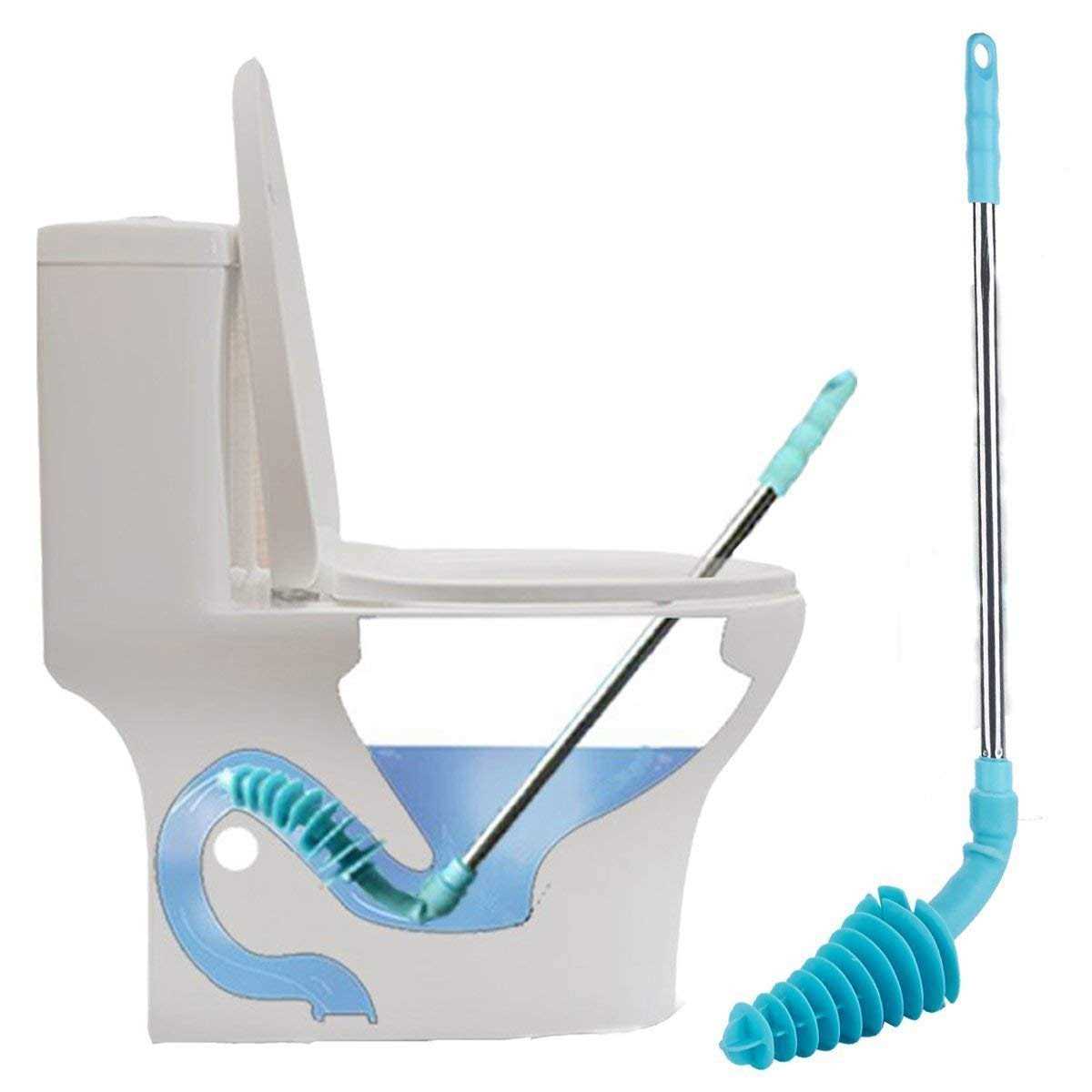 Toilet Plunger with Rubber Head Stainless Steel Handle A570346