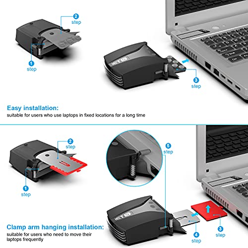 Laptop Fan Cooler with Temperature Display F2060