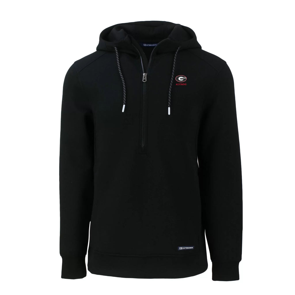 Black Half-Zip Recycled Pullover Hoodie N22565
