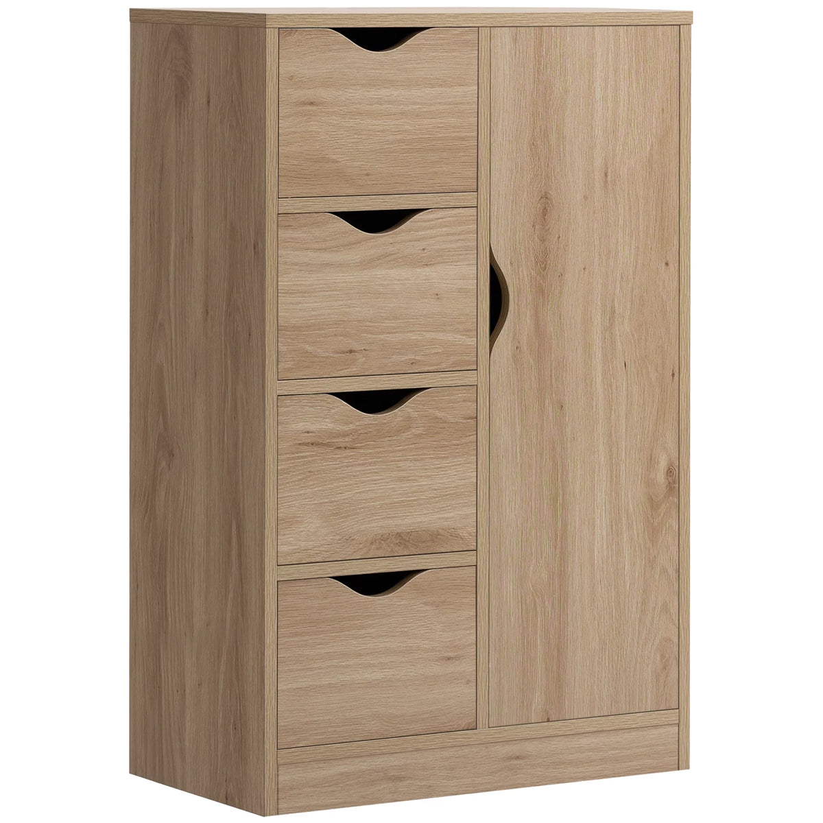 Oak 4 Drawer Storage Cabinet T20312