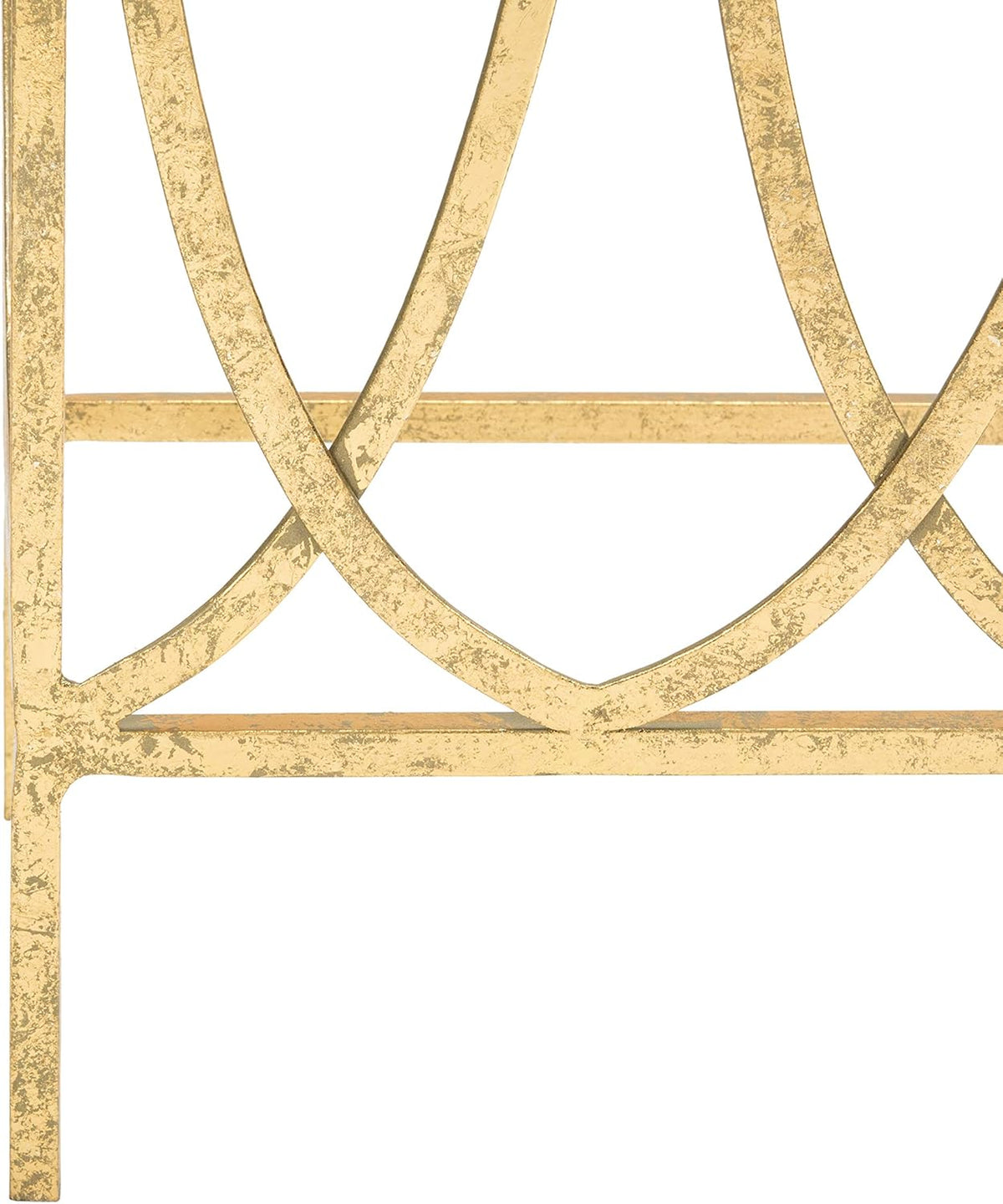 Gold Foil and Glass Console Table H788
