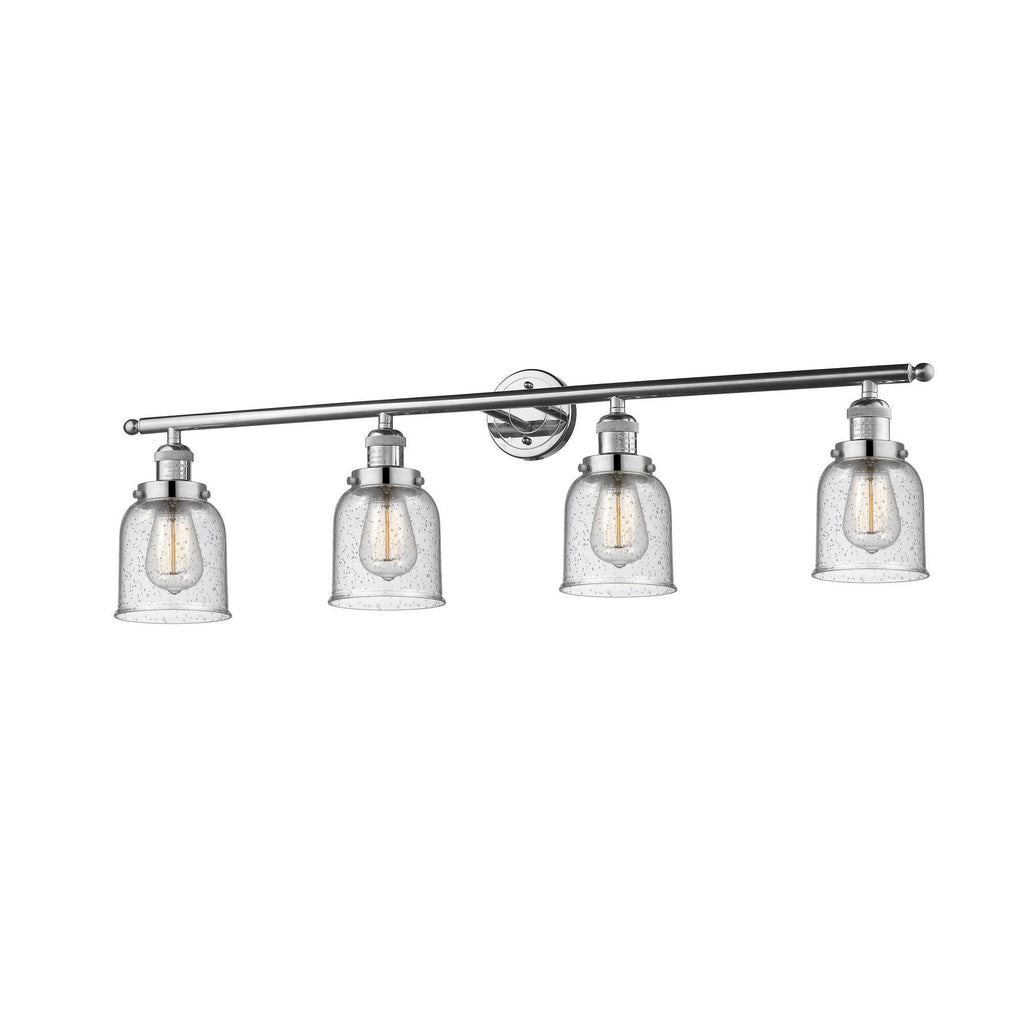 4 Light Small Bell 42 inch Adjustable Bathroom Fixture in Polished Nickel L446