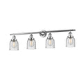 4 Light Small Bell 42 inch Adjustable Bathroom Fixture in Polished Nickel L446