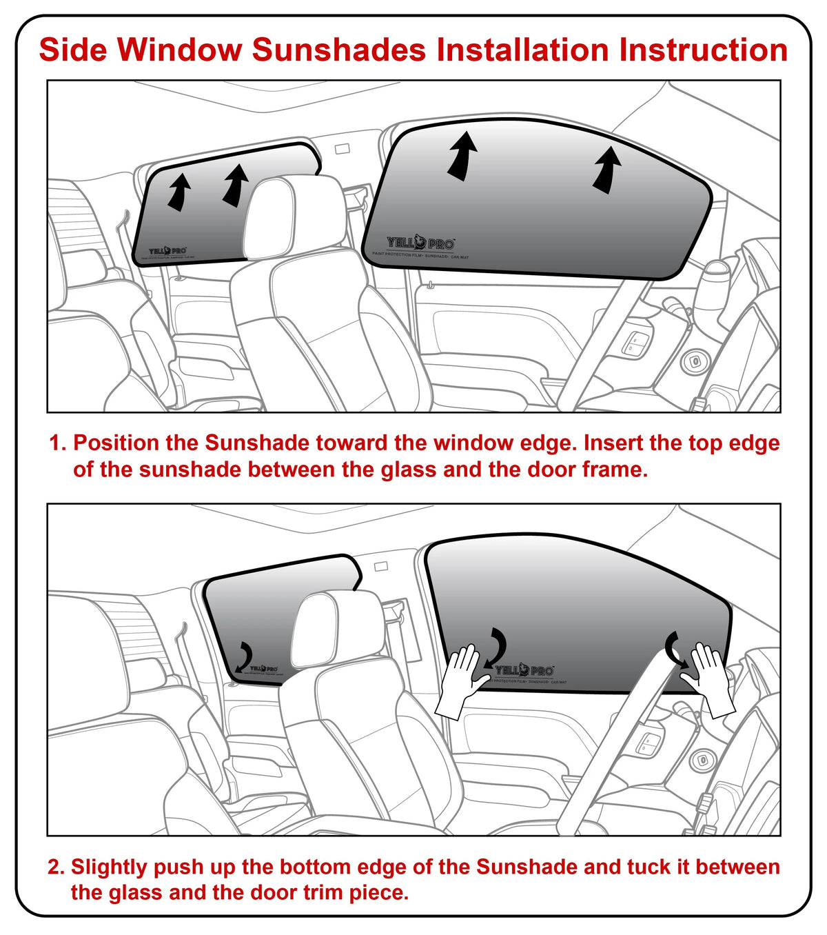 Front Side Window Sunshades Set of 2 J839