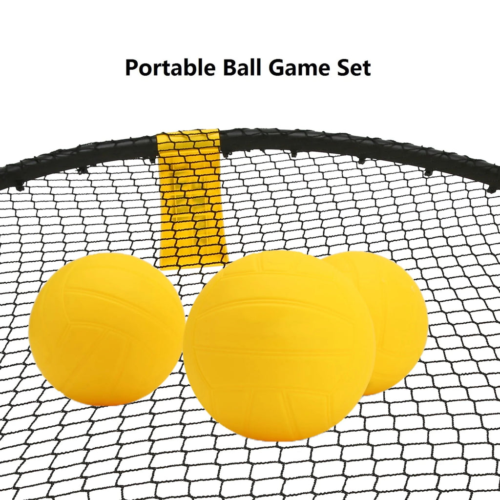 Roundnet Set with 3 Balls, Net, Pump, Carry Bag F6900