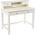 White Secretary Desk with Storage H42374