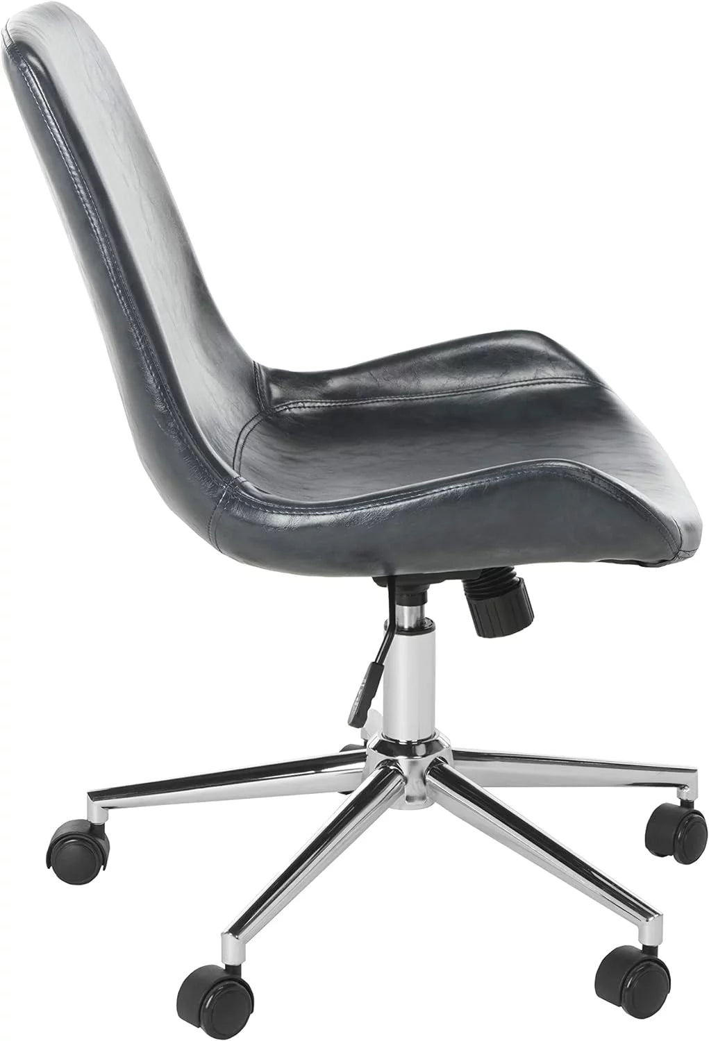 Dark Grey Faux Leather Swivel Adjustable Office Desk Chair Q109