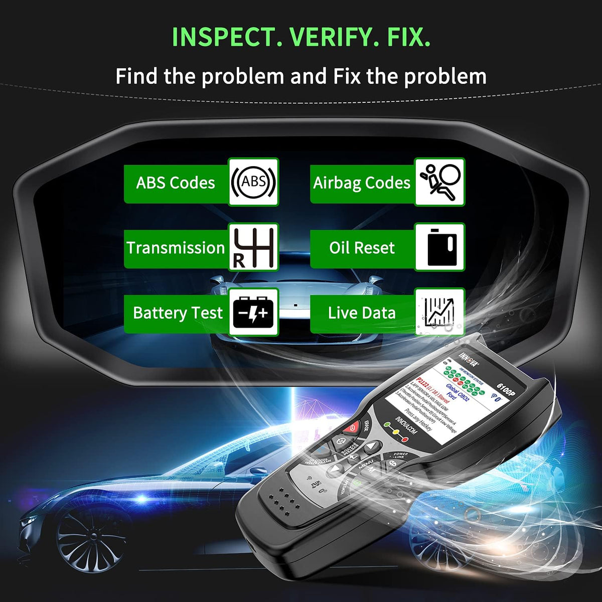 OBD2 Scanner Diagnostic Scan Tool with Oil Reset M1742