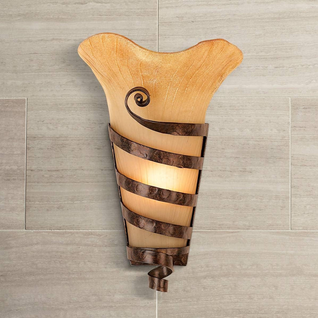 Set of 2 Rust Wall Light Sconces E7149