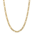 14kt Yellow Gold 6mm Open Figaro Chain 18 inch Lobster Clasp B681010