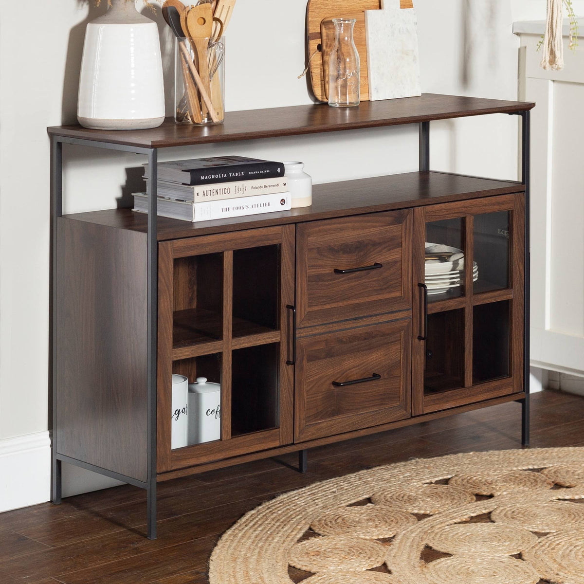 3-Door Buffet Dark Walnut H11700