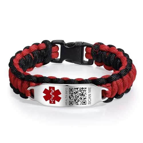 Nylon Waterproof Medical Alert ID Bracelets W101
