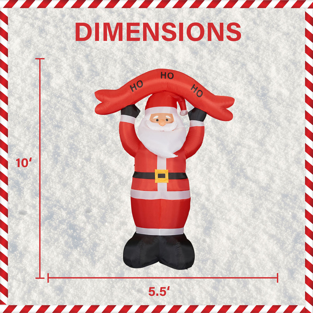 Tall Santa Yard Inflatable with Lights and Storage Bag 120" C4439