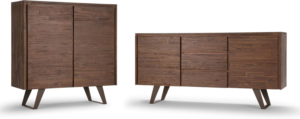 Solid Wood Storage Cabinet with 2 Doors and 4 Adjustable Shelves T505641