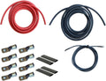 4/0 Gauge AWG 3 Feet Black + 3 Feet Red Power Inverter Battery Cable Wire Kit M182