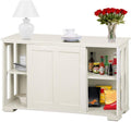 Black Buffet Sideboard with Sliding Door and Adjustable Shelf D415047