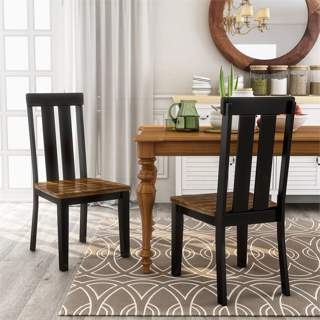 Black Wood Dining Chair Set of 2 M9891