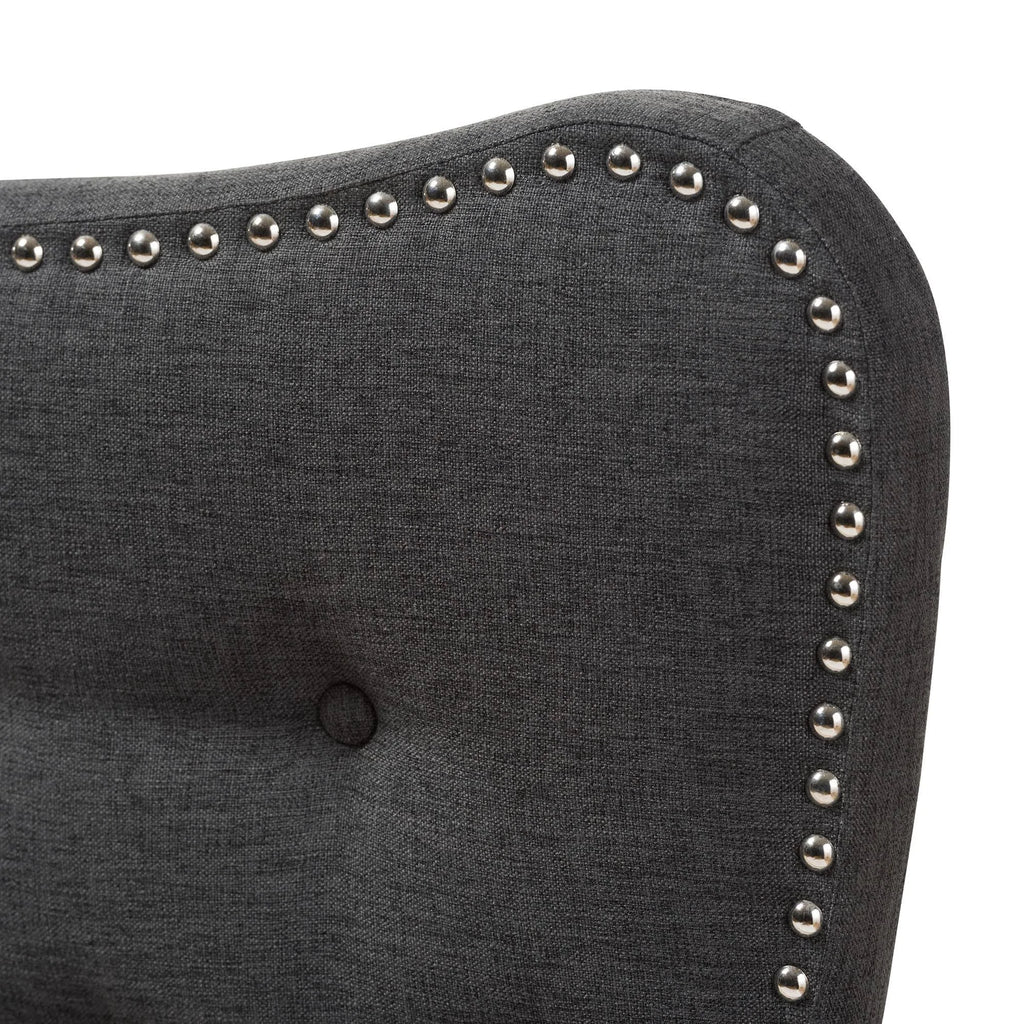 Dark Grey Fabric Full Size Headboard K511612