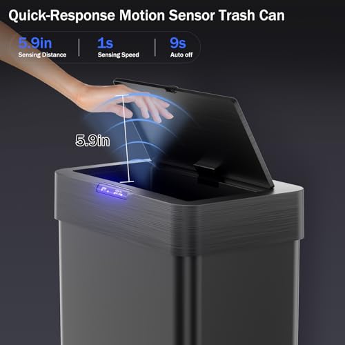 16 Gallon Motion Sensor Trash Can F516