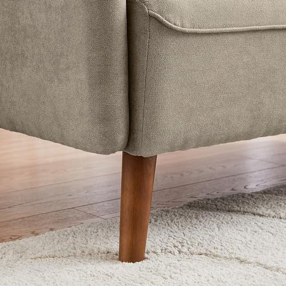 50.6" Small Loveseat Sofa with Back Cushions and Wood Legs Z857