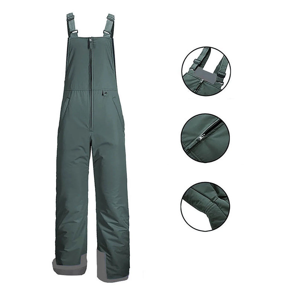 Water-Resistant Windproof Thicken Ski Pants with Snow Gaiters B576